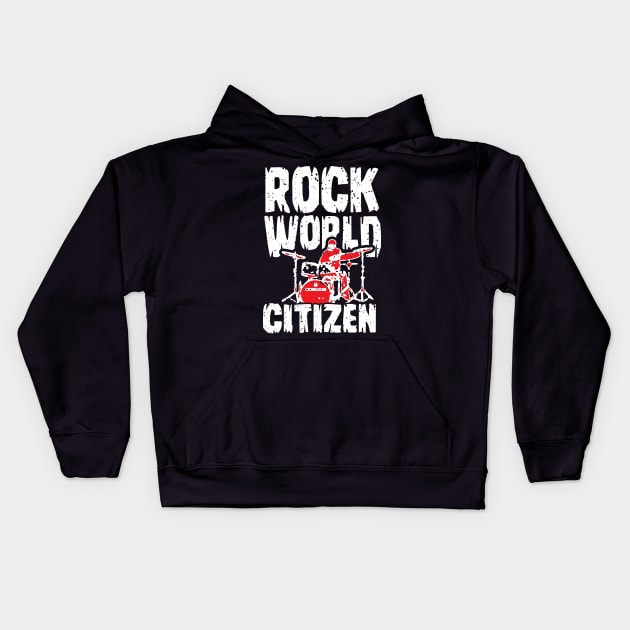 Rock World Citizen Kids Hoodie by jazzworldquest